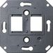 Gira Systeem55 RJ45 inbouwset met draagframe en inzetplaat zuiverwit glanzend 019100 + 066303