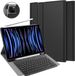 Just in Case tablet Hoes met Toetsenbord geschikt voor iPad Pro 12.9 (2022) / Pro 12.9 (2021) - QWERTY Bluetooth Keyboard Case - Zwart