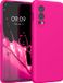 kwmobile telefoonhoesje geschikt voor OnePlus Nord 2 5G - Hoesje met siliconen coating - Smartphone case in neon roze