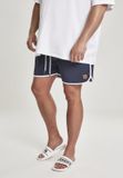 Urban Classics Retro Zwemshorts 5XL Blauw/Wit