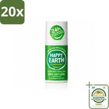 Happy Earth 20 x Déodorant Roll-On 100% Naturel Concombre Matcha 75 ml
