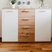 finori Commode Jakob 120cm 2 Portes & 4 Tiroirs - Artisan Chêne/blanc