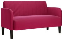 vidaXL Loveseat bank 109 cm fluweel wijnrood