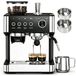 Machine à expresso - Machine à café avec porte-filtre - 20 bar - 30 réglages de mouture - Réservoir d'eau de 2,3 litres, récipient à grains de 270 grammes - Mousseur de lait automatique - Nettoyage automatique