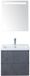 BES LED Vogue Badmeubelset 60 cm - Beton Antra - Keramische Wastafel Wit