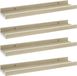 vidaXL Wandschappen 4 st 40x9x3 cm wit en sonoma eikenkleurig