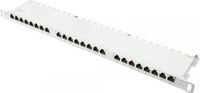 Good Connections® Patchpaneel/patchveld - 19" - Servermontage/rackinbouw - Cat. 6, 500 MHz - geschikt voor GigABIT - 24-poorts - 0,5 HE - STP afgeschermd - openen zonder gereedschap - lichtgrijs