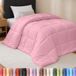 Utopia Bedding Dekbed dekbedovertrek - gewatteerd dekbed met hoeklussen - doos gestikt alternatief dekbed (Tweepersoons - 2 aparte bedden, roze)