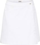 ICHI - IHZIGGY SK6 - Dames - Mini rokken - Katoen - Elastaan - Denim - A-lijn - Kort - Casual - Vrouwen - Blanc de Blanc