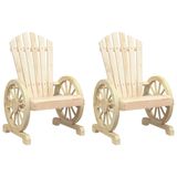 VidaXL Adirondack Tuinstoel Hout 2 stuks