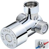 Merkloos Thermostatische mengkraan - 3-weg - G1/2 inch - Zilver