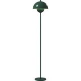 Mobliva Lampadaire, Abat-jour Rond, Interrupteur Au Pied, Long Câble, Style Élégant, Acier, Vert