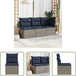 VIDAXL Poly Rotin Canapé De Jardin Avec Coussin Gris 55 X 62 X 69 Cm