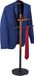 Relaxdays Dressboy met bakje - Houtlook - 116 x 47 x 28 cm - MDF & Staal - Bruin/Zwart