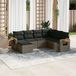 Maison Exclusive - Ensemble de jardin, 7 pièces, avec coussins, gris, en polyrotin