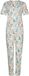 Pastunette Premium Pyjama Watercolor Leaves - Katoen/Modal - Wit/Multi - Maat 46