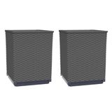 VidaXL Plantenbakken 2 stuks 30x30x37 cm Polypropeen Zwart