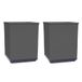 VidaXL Plantenbakken 2 stuks 30x30x37 cm Polypropeen Zwart