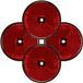 Benson Reflector - 4x - Rood - Rond - 60 mm