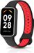 Strap-it Siliconen sport Activity tracker bandje - Geschikt voor Xiaomi Redmi Smart Band 2 / Xiaomi Smart Band 8 Active - zwart/rood