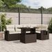 Maison Exclusive - Ensemble de meubles de jardin 6 pièces avec canapé et coussins, marron, en polyrotin
