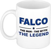 Bellatio Decorations naam cadeau mok - Falco - man myth legend - koffiemok - 300 ml - collega - vaderdag