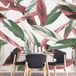 Papier peint panoramique feuilles tropicales 130 cm x 130 cm