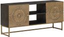 vidaXL meuble TV avec tiroir avec étagère avec rangement Cuivre 105 x 30 x 50 cm