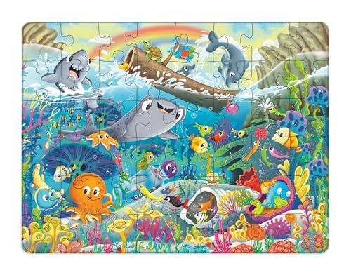 Ravensburger Kinderpuzzel - Framepuzzel van 30-48 stukjes - Friends of the oceans - Meisje of jongen vanaf 4 jaar - Hoogwaardige puzzel - Dik en duurzaam karton - 12004156