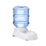 Amazon Basics Voeder- en waterdispenser voor huisdieren, drinkbakken, 3,8 liter, maat S, transparant, kat, hond, 1 stuk