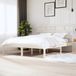 Maison Exclusive - Cadre de lit sans matelas blanc bois massif 160x200 cm