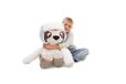 NICI 62435 Knuffelluiaard Izzy Icetumbler met muts, 70 cm, beige