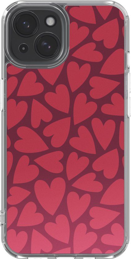 imoshion Hoesje - Geschikt voor Apple iPhone 15 - Design hoesje - Hearty Coral Dust
