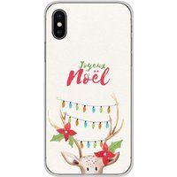Apple iPhone X, Apple iPhone XS lichtgevend rendier beschermende siliconen case