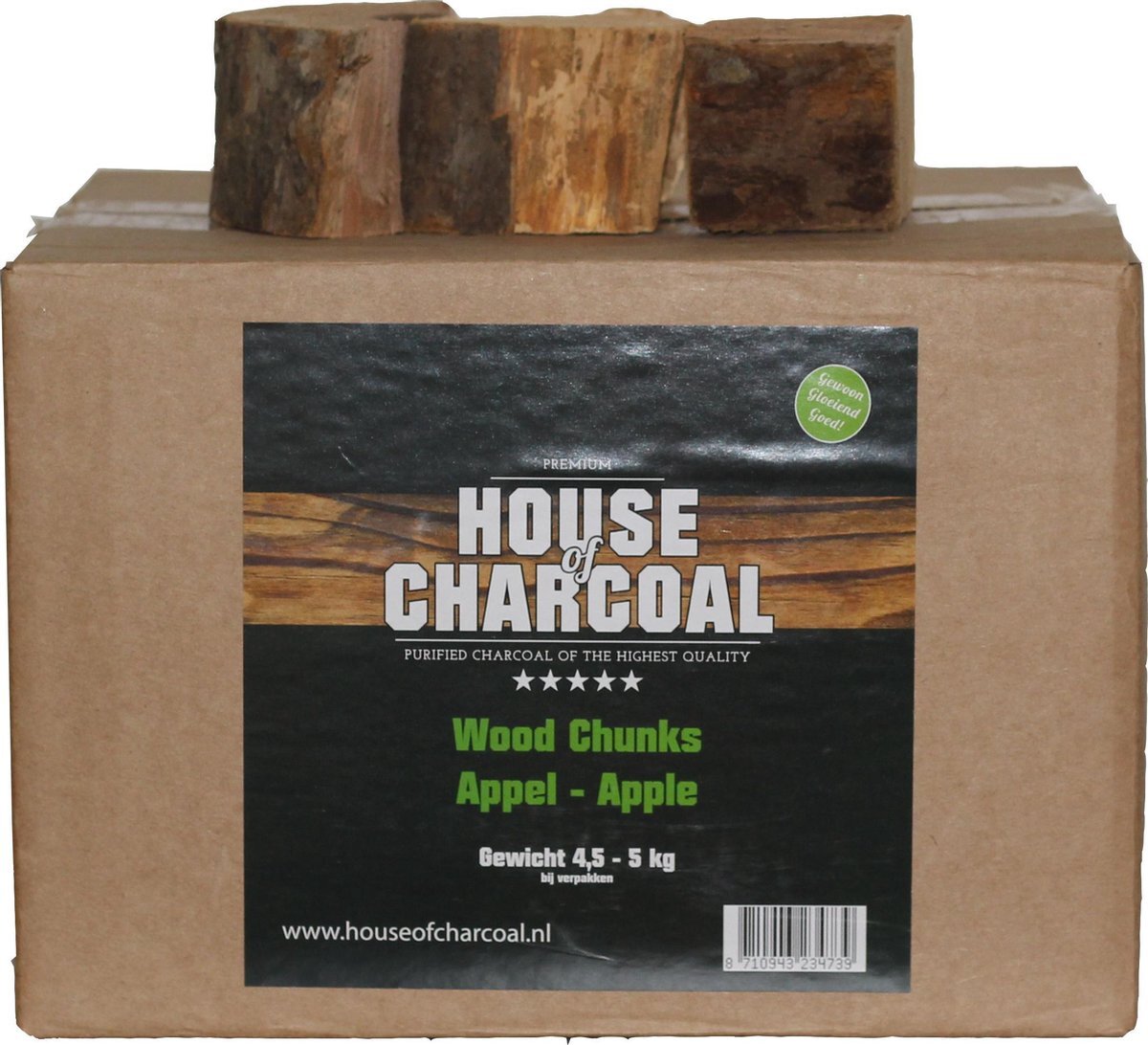 House of Charcoal Rookhout chunks Appel - Smoking wood chunks Apple - 5 kg