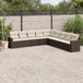 Maison Exclusive - Ensemble de jardin, 9 pièces, avec coussins, marron, en polyrotin