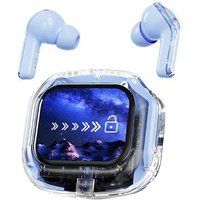 SZSMART AIRMAX6 Lite draadloze Bluetooth-hoofdtelefoon (in-ear, microfoon, LCD-touchscreen, blauw)