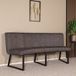 Lizzely Garden & Living Banc à manger Menzo ovale 180cm anthracite microfibre