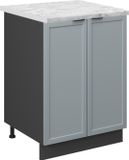 Vicco Fame-Line Meuble bas de cuisine – 60 cm, WB Marbre bleu clair-gris