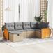 Maison Exclusive - Ensemble de meubles de jardin 6 pièces avec canapé et coussins, beige, en polyrotin