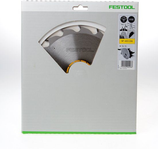 Festool zaagblad 210 mm 16tands ts75 493196