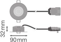 Ledvance Spot Combo Fire Rated FIX Wit 5W 560lm 60D - 840 Koel Wit | Zaagmaat 70 - IP65 - Dimbaar