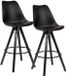 Sky Style Tabouret de bar cuir synthétique noir