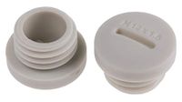 RS PRO Blindschroefverbinding M12 x 1,5 gat Ø 11,7 mm, met schroefdraad, nylon 66, aansluiting Ø 15 mm, grijs, verpakking van 100 stuks