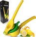 HI NATURE™ Citruspers - Citroenpers | Limoenpers - Handmatige Citroenpers - Lemon squeezer - Citrusknijper - Fruitpers - Sinaasappelpers - Geel/Groen