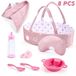 Poupée de bébé Ensemble d'accessoires 8 pièces avec berceau et biberon