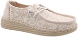 HEYDUDE - Wendy Espadrille Retro Palm Dames Instappers Pale Pink/White - Maat 37