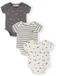 Minoti Rompertje 3-pack Baby Unisex Body - Olifantprint - Grijs - Korte Mouw - 100% Katoen - Maat 86/92