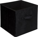 5Five Opbergmand/kastmand - Zwart - 29 liter - 31 x 31 x 31 cm
