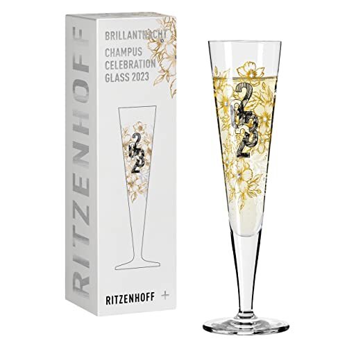 Ritzenhoff BRILLANNACHT champagneglas #2023 van Romi Bohnenberg, van kristalglas, 205 ml, in geschenkverpakking